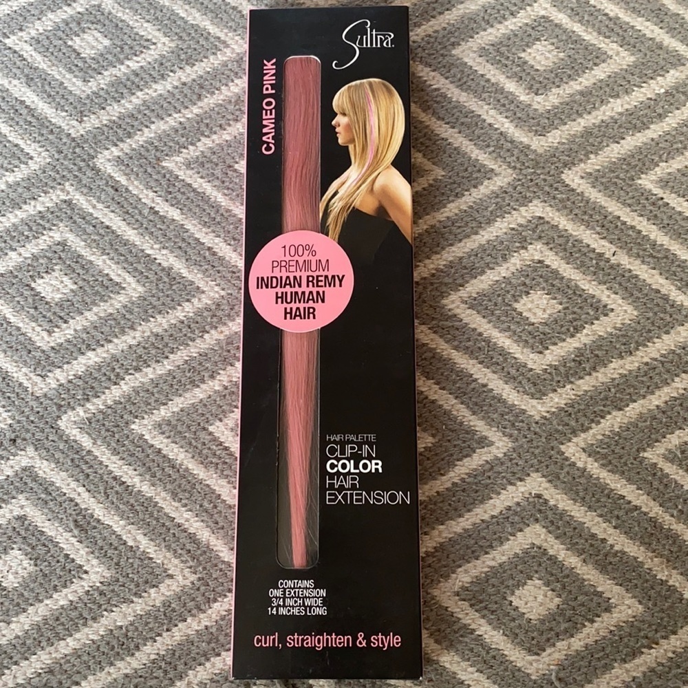 SULTRA Clip On Hair Extension Cameo Pink NWT - Picture 2 of 8